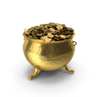 Gold Pot with Gold Coins PNG & PSD Images