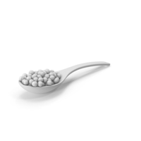 Monochrome Spoon With Peas PNG & PSD Images