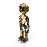 Golden & Black Robot PNG & PSD Images