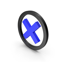 Blue & Black Circular Wrong Symbol PNG & PSD Images