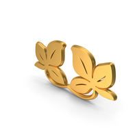 Gold Leaves Logo PNG & PSD Images