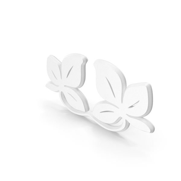 Leaf Design Logo White PNG & PSD Images
