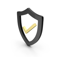 CYBER SECURITY SHIELD ICON GOLD BLACK PNG & PSD Images