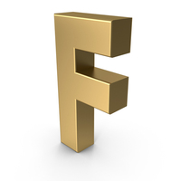 Gold Alphabet F PNG & PSD Images