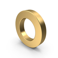 Gold Alphabet O PNG & PSD Images
