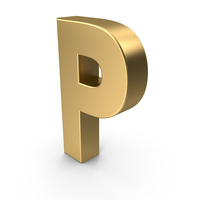 Gold Letter P PNG & PSD Images