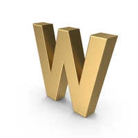 Gold Letter W PNG & PSD Images