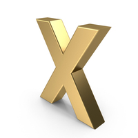 Gold Alphabet X PNG & PSD Images