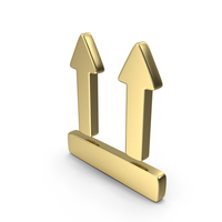 This Way Up Symbol Gold PNG & PSD Images