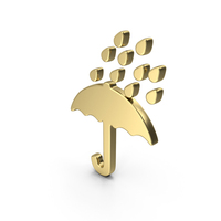 Keep Dry Icon Gold PNG & PSD Images
