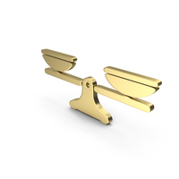 Gold Straight Balance Symbol PNG & PSD Images
