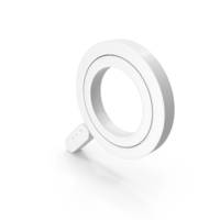 White Magnifying Glass Symbol PNG & PSD Images