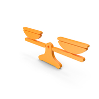 Orange Straight Balance Symbol PNG & PSD Images
