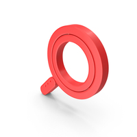 Red Magnifying Glass Symbol PNG & PSD Images