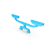 Blue Curved Balance Symbol PNG & PSD Images
