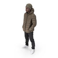 Samuel Casual Winter Idle Pose PNG & PSD Images