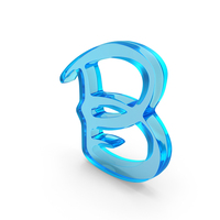Disney Alphabet B Blu Glass PNG & PSD Images