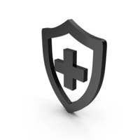 PROTECTION SHIELD ICON BLACK PNG & PSD Images