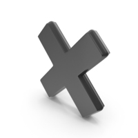 Simple Cross Wrong Symbol Black PNG & PSD Images