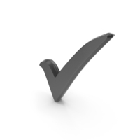 Tick Correct Symbol Black PNG & PSD Images