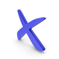 Cross Wrong Style Symbol Blue PNG & PSD Images