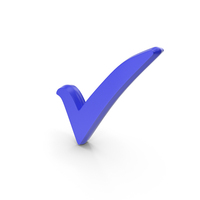 Tick Correct Symbol Blue PNG & PSD Images