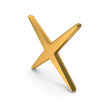 Cross Wrong Design Symbol Gold PNG & PSD Images