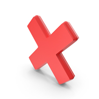 Simple Cross Wrong Symbol Red PNG & PSD Images