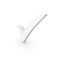 Tick Correct Symbol White PNG & PSD Images