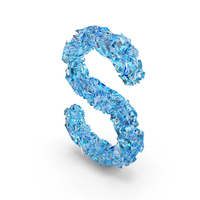 Blue Gems Letter S PNG & PSD Images
