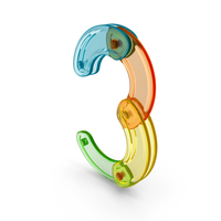 Colorful Plastic Constructor Number 3 PNG & PSD Images