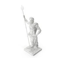 Poseidon Greek God Statue Marble PNG & PSD Images
