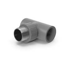 Gray Plastic Malе Tee Pipe PNG & PSD Images