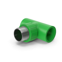 Plastic Malе Tee Pipe Green PNG & PSD Images