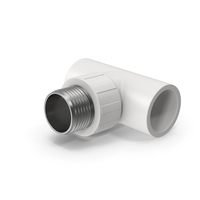 White Plastic Malе Tee Pipe PNG & PSD Images