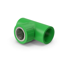 Green Femalе Threaded Tee Pipe PNG & PSD Images