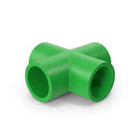 Plastic Cross Pipe Green PNG & PSD Images