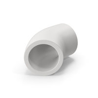 White 45 Degree Plastic Pipe PNG & PSD Images