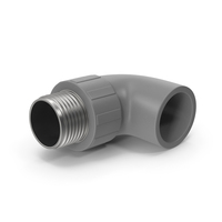 Gray Malе 90 Degree Threaded Pipe PNG & PSD Images