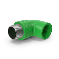 Green Malе 90 Degree Threaded Pipe PNG & PSD Images