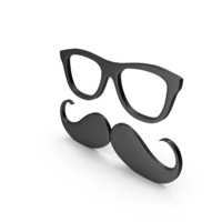 GLASSES MOUSTACHE BLACK PNG & PSD Images