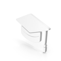 White Graduation Cap Symbol PNG & PSD Images