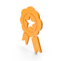 Orange Badge Symbol PNG & PSD Images