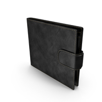Purse Black Folded Empty PNG & PSD Images