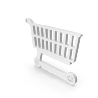 White Shopping Cart Logo PNG & PSD Images