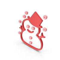 Christmas Snowman Logo Red PNG & PSD Images