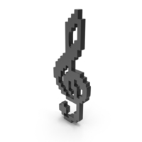 Pixel Style Design Music Symbol Black PNG & PSD Images