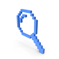 Pixel Design Magnifier Blue PNG & PSD Images