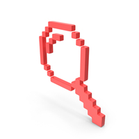 Pixel Design Magnifier Red PNG & PSD Images