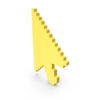Pixel Design Mouse Arrow Move Logo Yellow PNG & PSD Images
